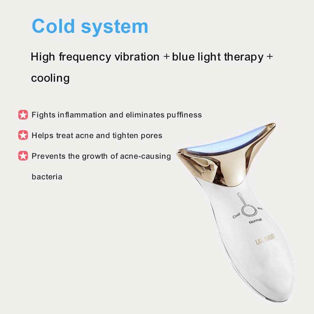 MAMI 4-in-1 LED Facial Massager | Hot & Cold Therapy with Vibration for Anti-Aging, Sculpting & Acne - Essence Bleu