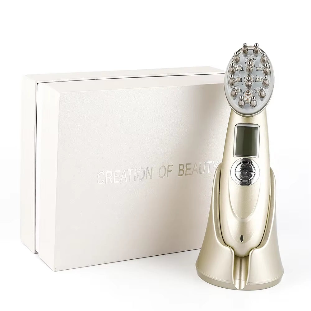 7-in-1 Hair Growth Comb with Red Light, RF & EMS | Anti-Hair Loss Therapy - Essence Bleu