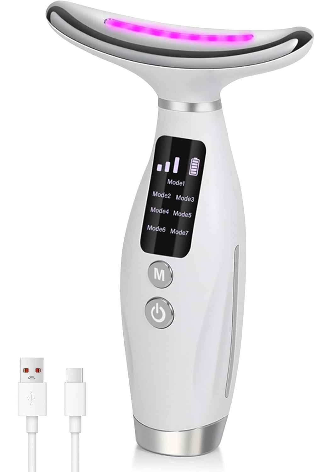 7 Color LED Face and Neck Massager | Firming and Light Therapy - Essence Bleu