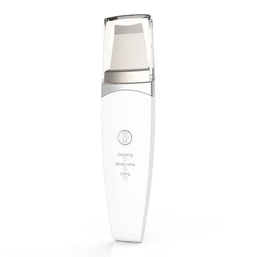 New Facial Ultrasonic Skin Scrubber Spatula Deep Face Cleaning Blackhead Remover Face Lift Machine Peeling Shovel Pore Cleaner