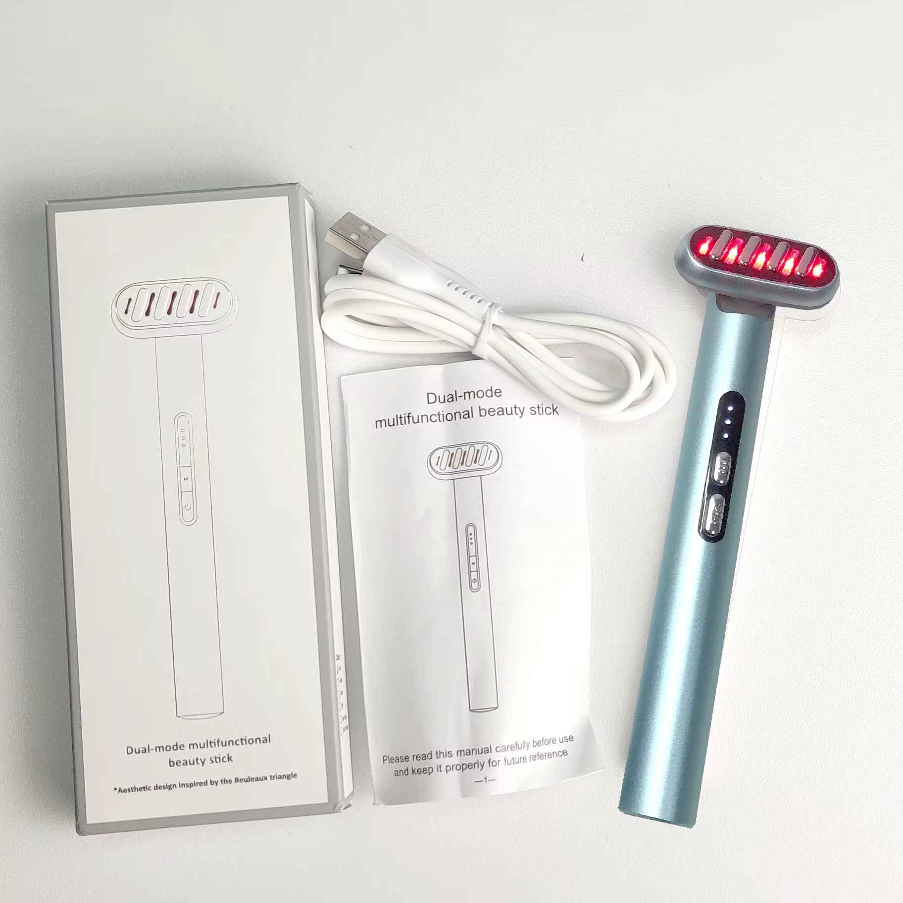 Electrical LED Eye and Face Massager - Lift, Firm & Revitalize Your Skin - Essence Bleu