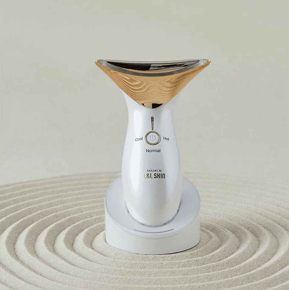 MAMI 4-in-1 LED Facial Massager | Hot & Cold Therapy with Vibration for Anti-Aging, Sculpting & Acne - Essence Bleu