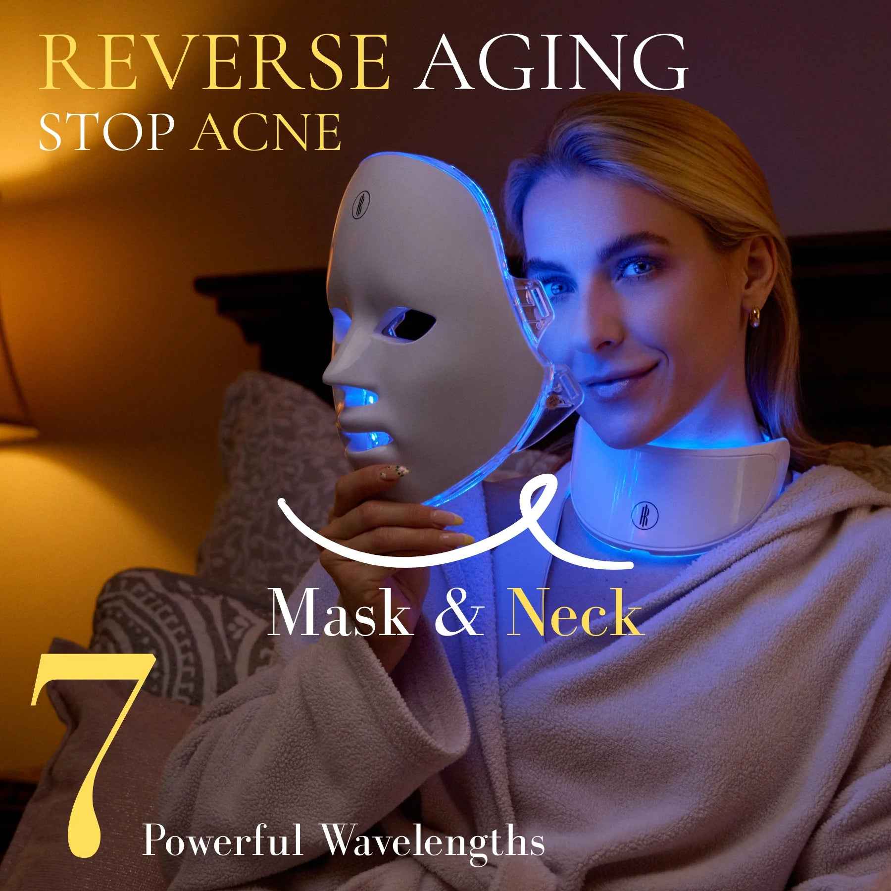 RegenaLight™ 7-Color Wireless LED Light Therapy Mask | Anti-Aging & Acne Treatment - Essence Bleu