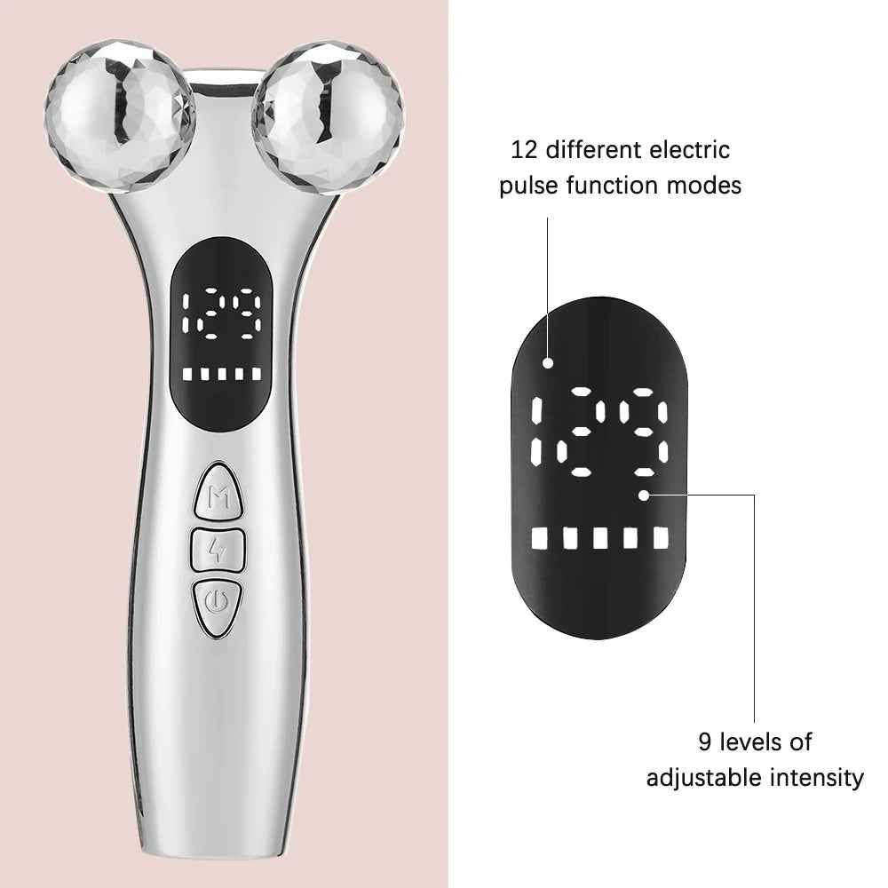 Microcurrent Facial Roller for Lifting, Toning & Rejuvenating Skin - Essence Bleu