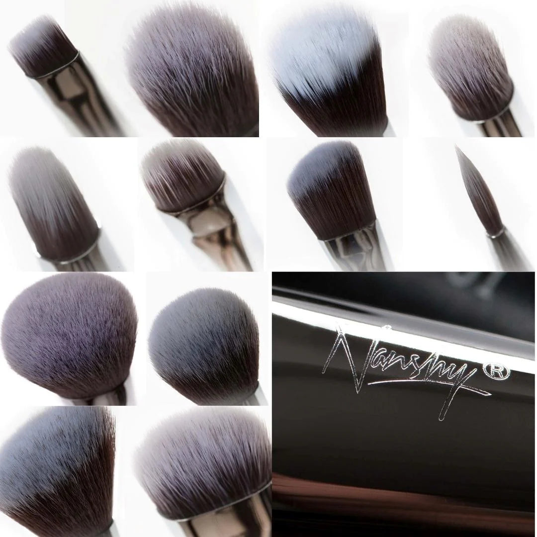 Nanshy Masterful Collection | 12-Piece Professional Makeup Brush Set (Vegan & Cruelty-Free) - Essence Bleu