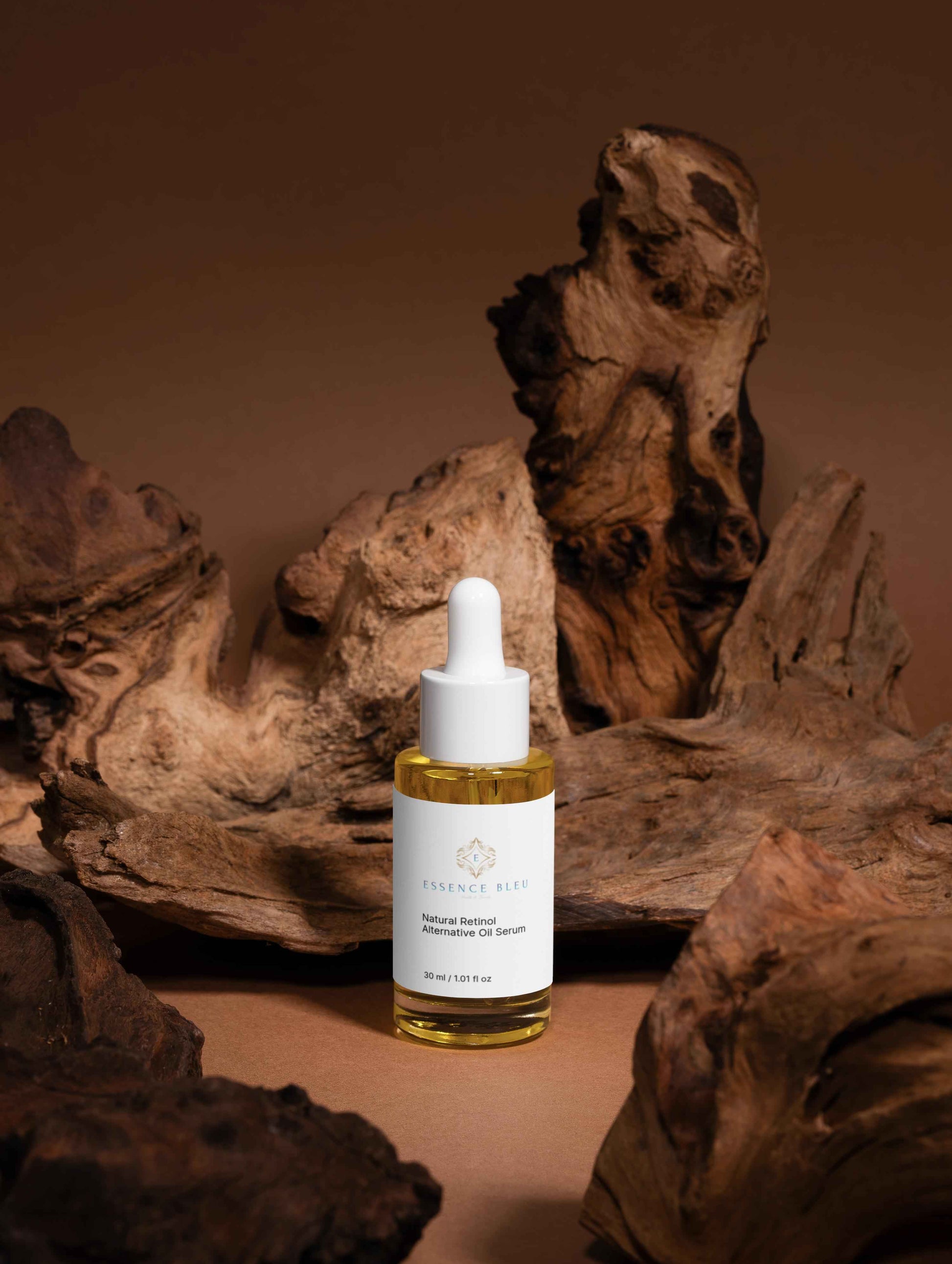 Natural Retinol Alternative Serum with Bakuchiol and Rosehip - Anti-Aging Oil Solution - Essence Bleu