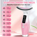 Neck and Face Massager Tools Portable Facial Beauty Device Facial Vibration with 7 Color LED Lights for Skin Care