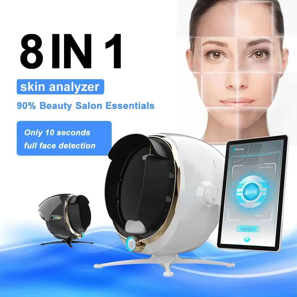 Portable AI Skin Analyzer Machine | 3D Face Scanner with 28MP Camera | 13 Languages - Essence Bleu