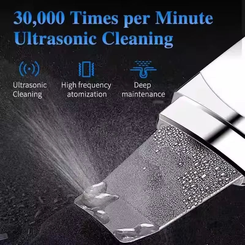 New Facial Ultrasonic Skin Scrubber Spatula Deep Face Cleaning Blackhead Remover Face Lift Machine Peeling Shovel Pore Cleaner