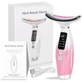Neck and Face Massager Tools Portable Facial Beauty Device Facial Vibration with 7 Color LED Lights for Skin Care