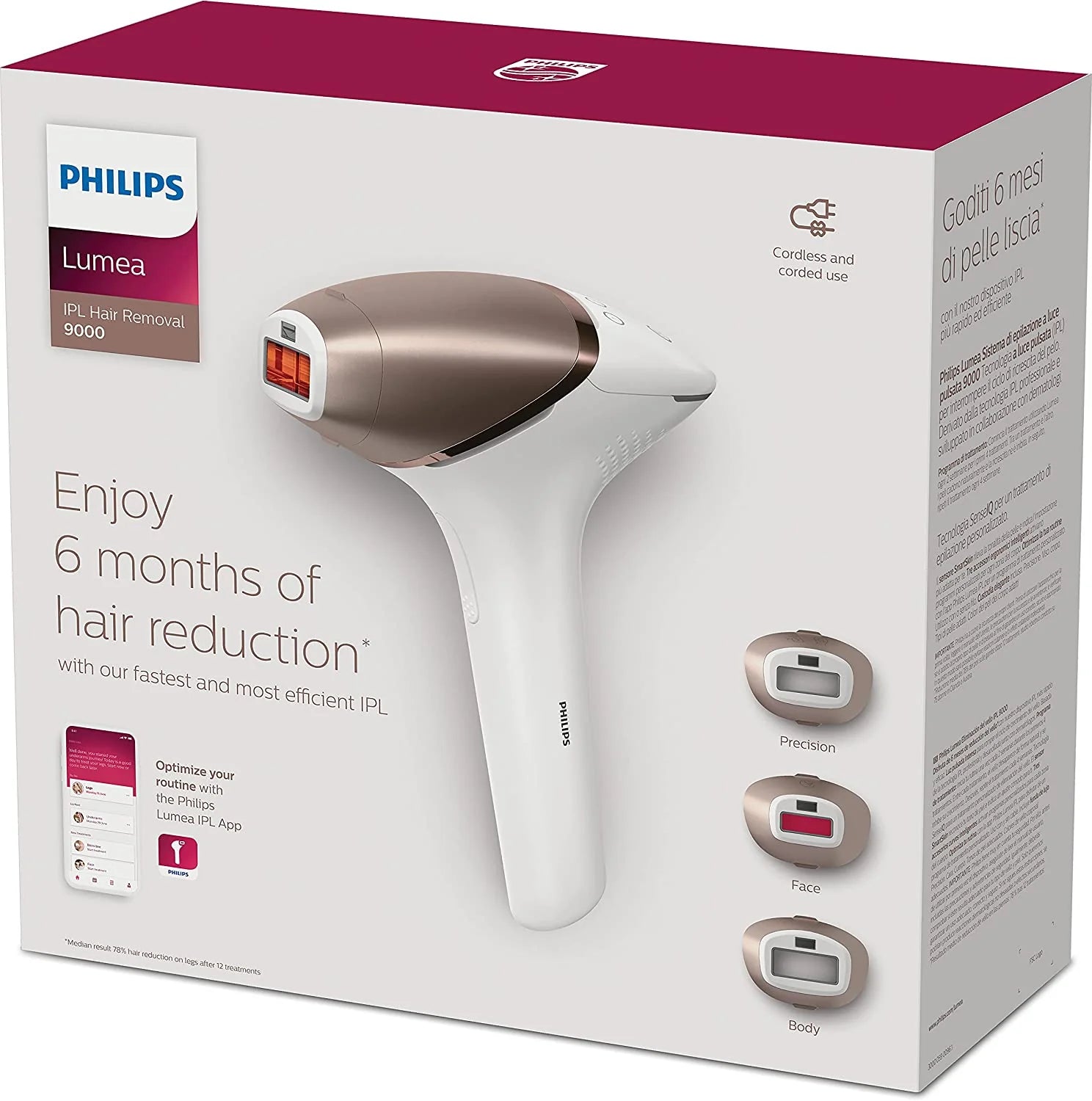 Philips Lumea 9000 Series IPL Hair Removal Device (BRI955) | with SenseIQ Technology - Essence Bleu