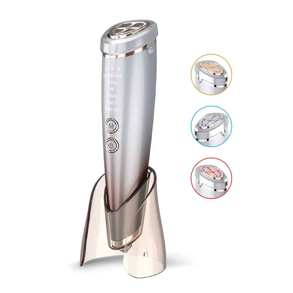5-in-1 Facial Massager | Microcurrent, Red & Blue LED Light Therapy, Hot & Cold - Essence Bleu