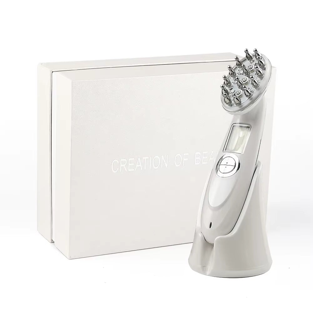 7-in-1 Hair Growth Comb with Red Light, RF & EMS | Anti-Hair Loss Therapy - Essence Bleu